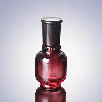 50ml raudono stiklo butelis su spauda pumpblack dangtis serumas/kremas/emulsija/fondas Kosmetikos Pakuotės 0