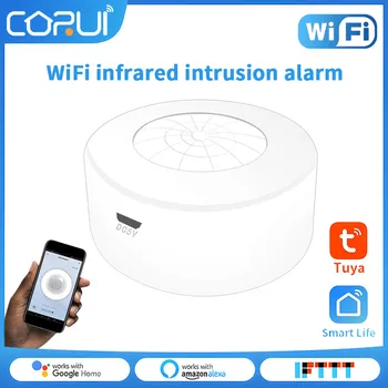 CORUI WiFi Tuya Smart Infraraudonųjų spindulių Aptikimo Signalizacijos Home Žmogaus Kūno Jutiklis 
