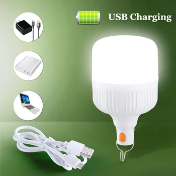 Lauko USB Įkraunamas LED Lempos, Lemputės, Avarinės Šviesos Žibinto Lemputės Nešiojamų pajungti Kempingas Žibintai Namų Dekoro Naktį Šviesos