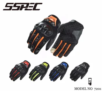 SSPEC naujas neutralus odos pirštinės motociklo jojimo motociklų patogios pirštinės kvėpuojantis jutiklinį ekraną, 5 spalvų 0